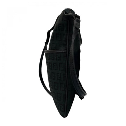 Fendi Shoulder Bag Zucchino Black FF Logo — view 3