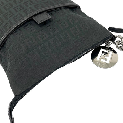 Fendi Shoulder Bag Zucchino Black FF Logo — view 7