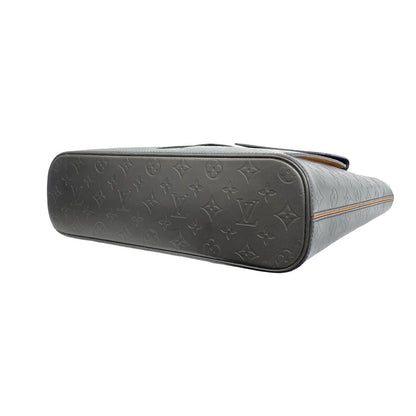 Louis Vuitton Wilwood Monogram Matte Leather Tote Black Noir — view 8