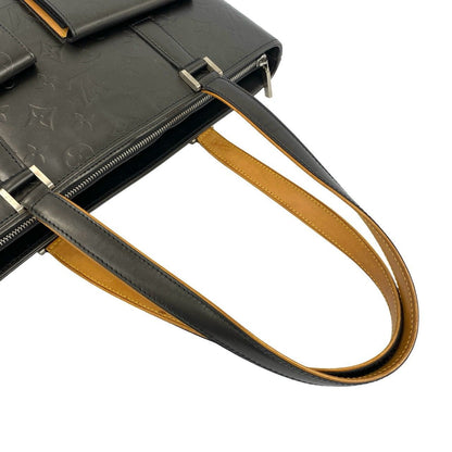 Louis Vuitton Wilwood Monogram Matte Leather Tote Black Noir — view 4