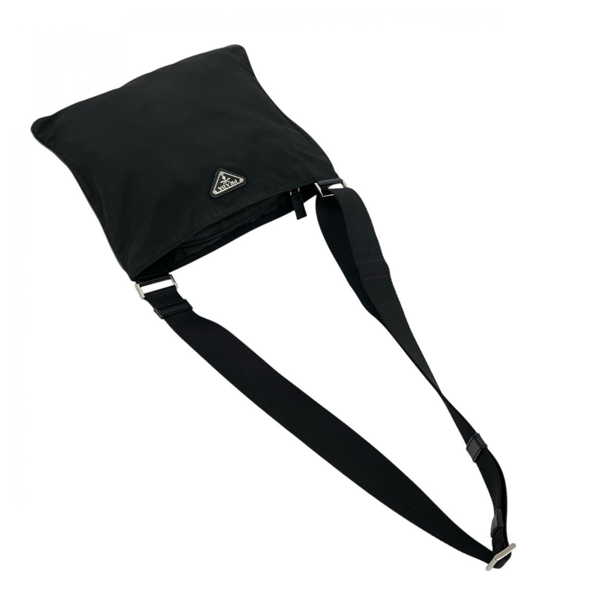 Prada Shoulder Bag Nylon Black Triangle Logo — view 6