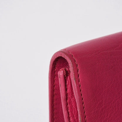 Saint Laurent Belle de Jour Clutch Fuchsia Pink Silver — view 7