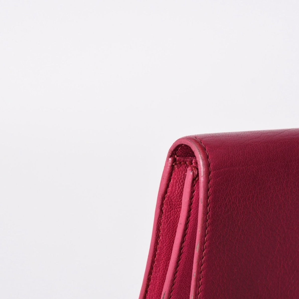 Saint Laurent Belle de Jour Clutch Fuchsia Pink Silver — view 5