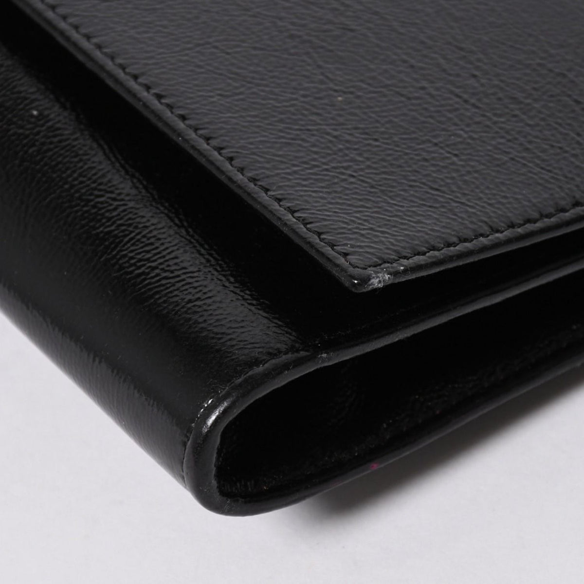 Saint Laurent Clutch Handbag Second Black Silver — view 6