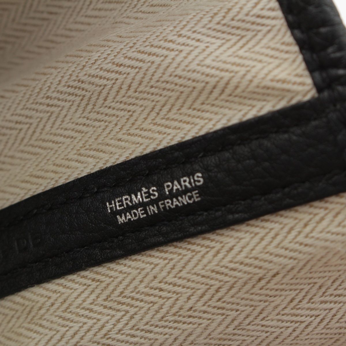 Hermes Garden Party 36 PM Negonda Leather Tote Black — view 7
