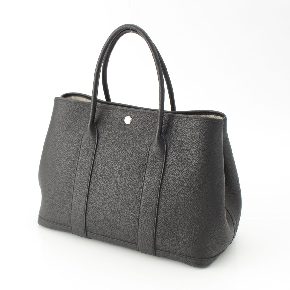 Hermes Garden Party 36 PM Negonda Leather Tote Black — view 2