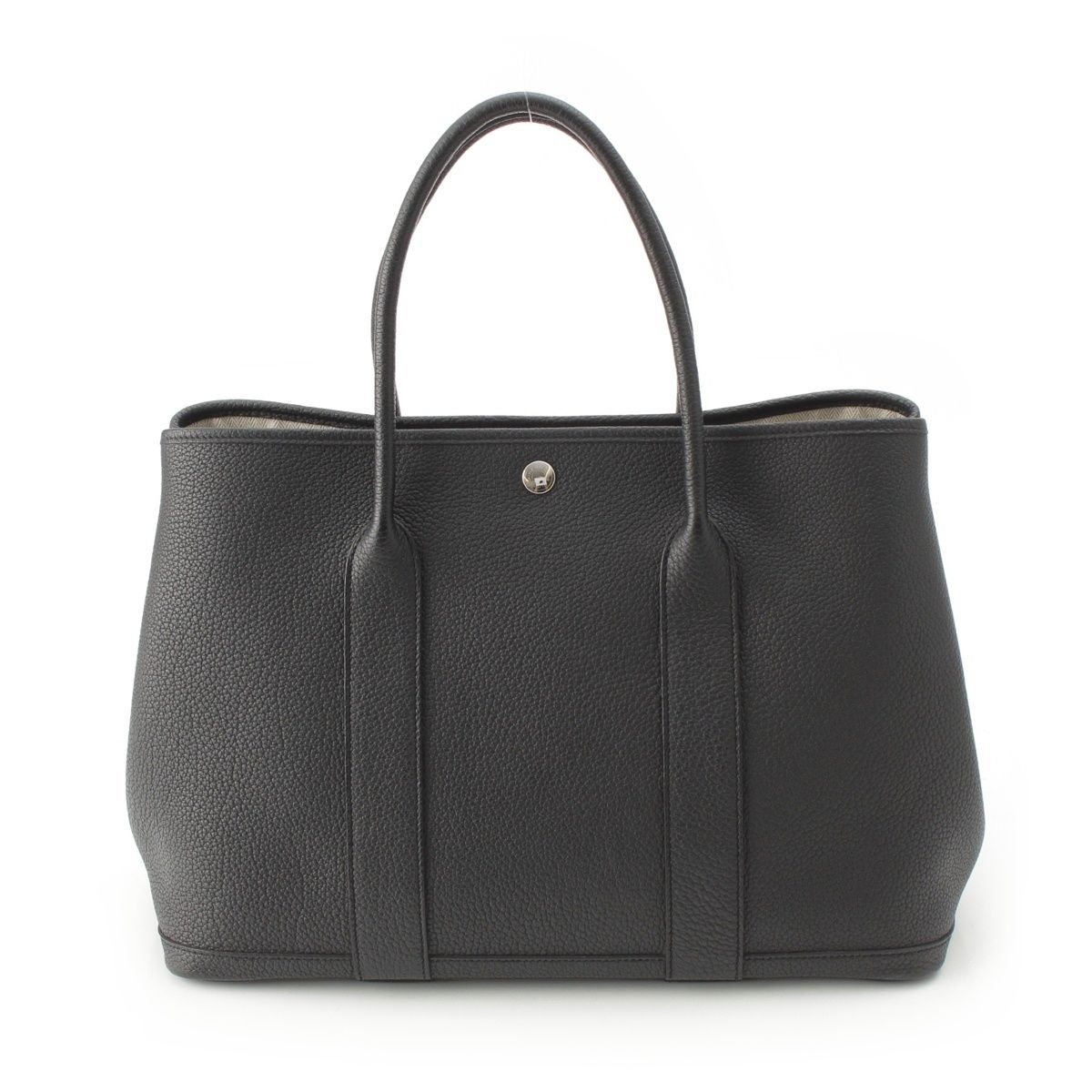 Hermes Garden Party 36 PM Negonda Leather Tote Black