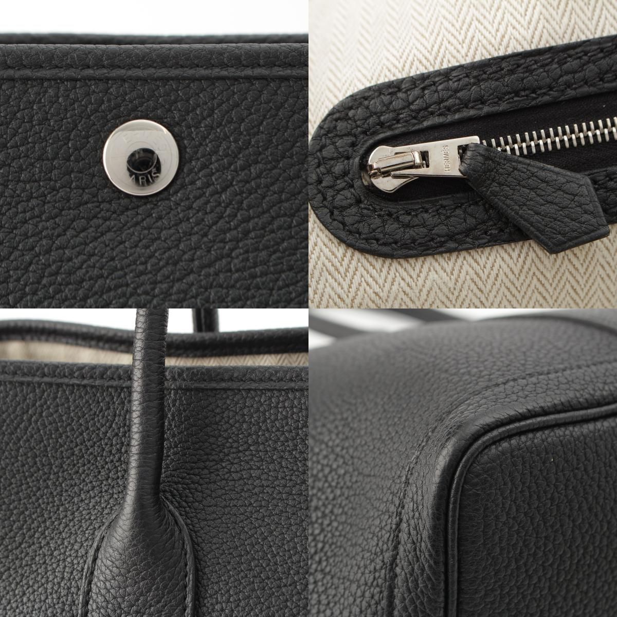 Hermes Garden Party 36 PM Negonda Leather Tote Black — view 8