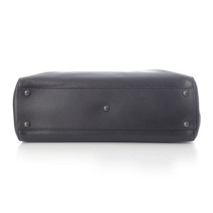 Fendi Peekaboo Regular Leopard 2-Way Handbag Black — view 5