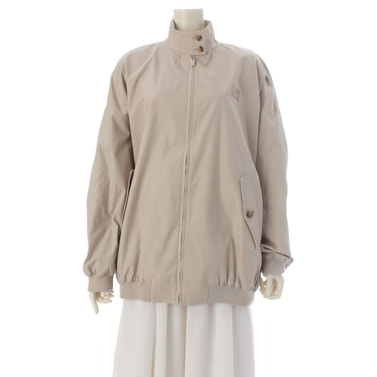 Miu Miu Panama Cotton Jacket Harrington Beige Red 38