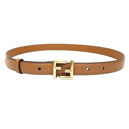 Fendi Belt Camel Brown FF Leather — view 2