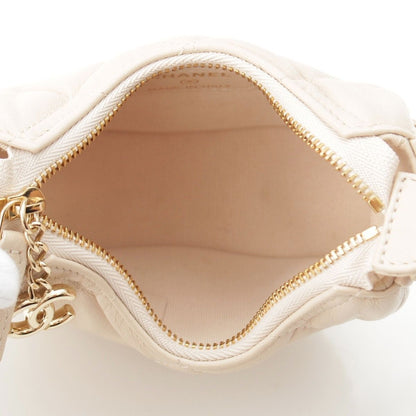Chanel Quilted Mini Hobo Chain Leather Shoulder Bag Ivory — view 6