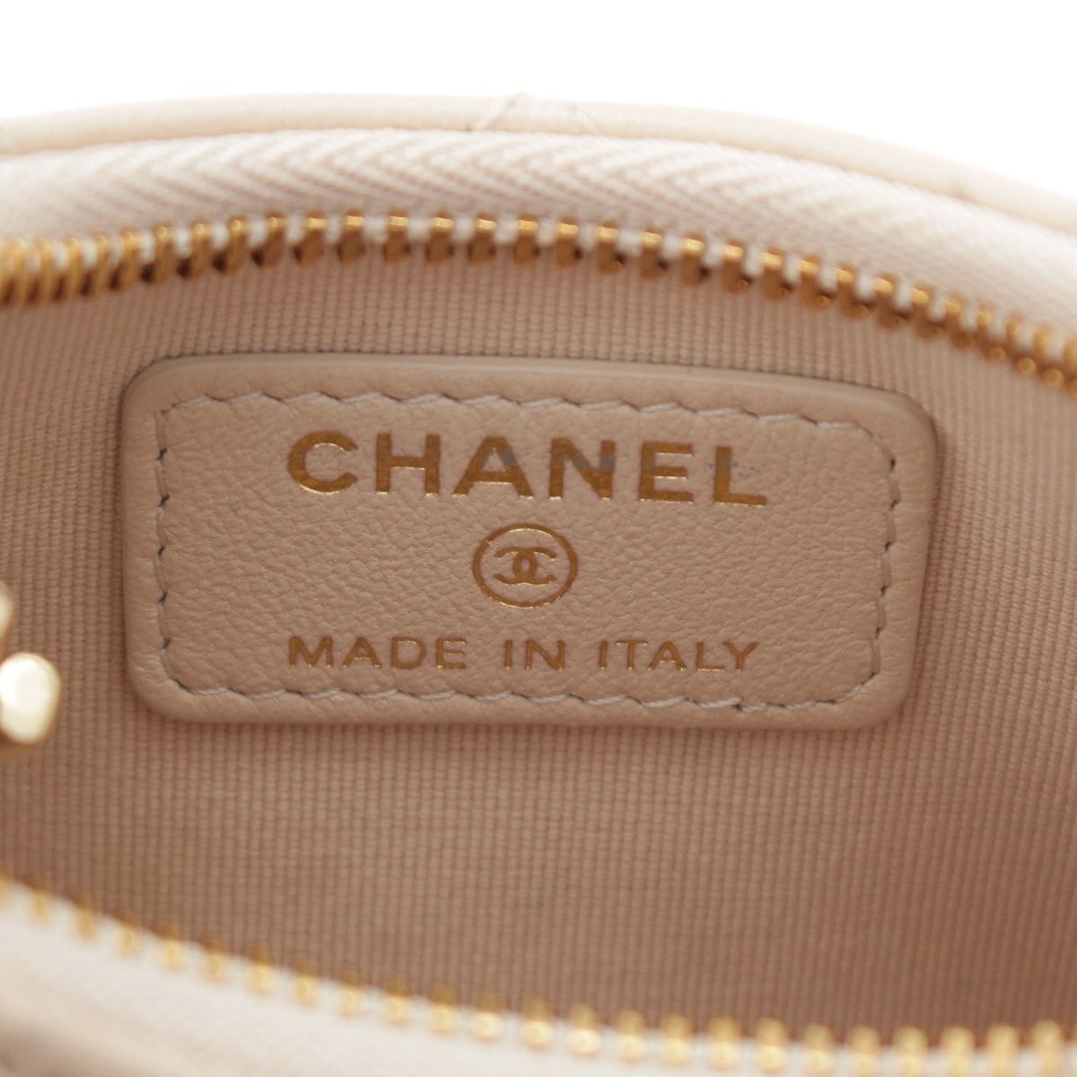 Chanel Quilted Mini Hobo Chain Leather Shoulder Bag Ivory — view 7