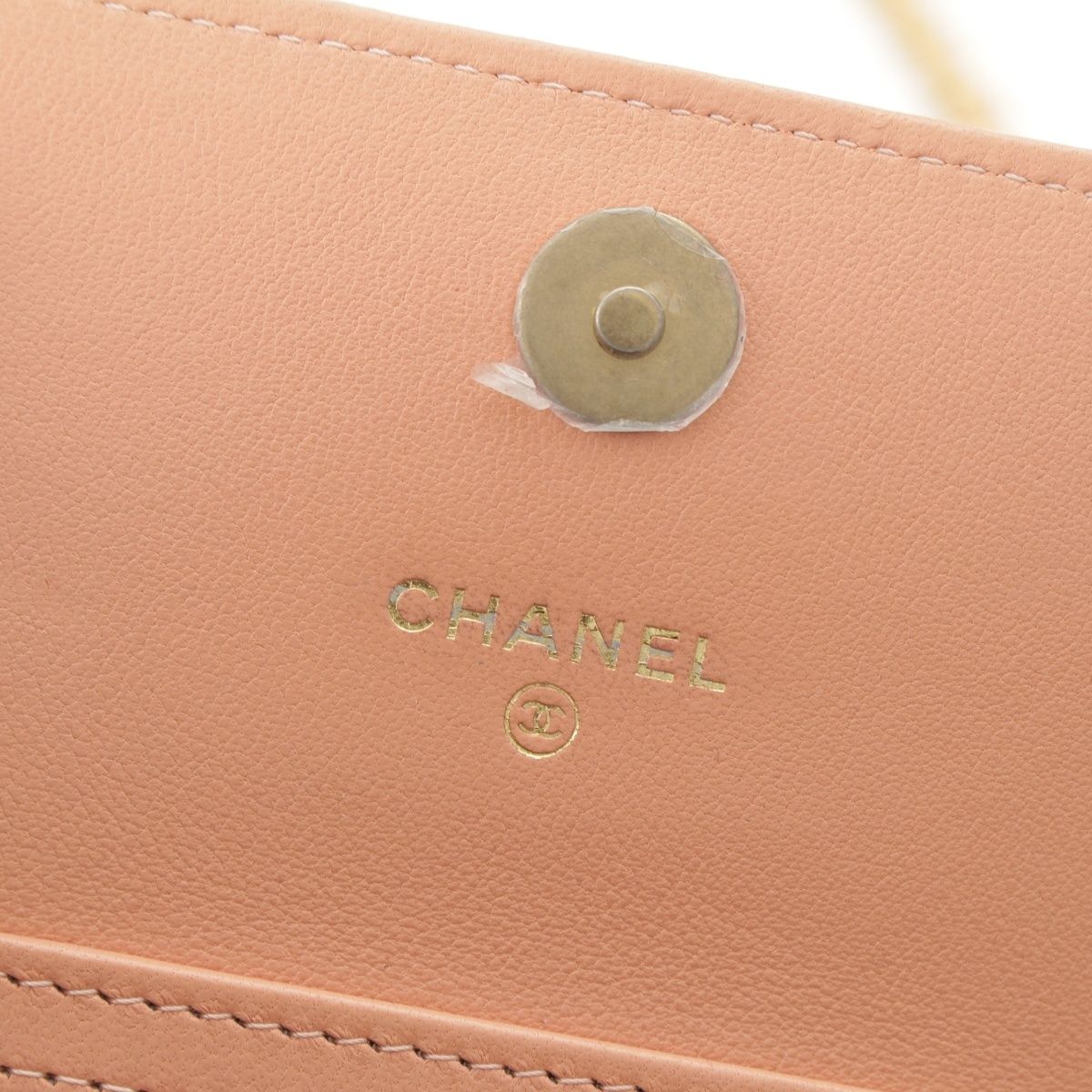 Chanel 19 Mini Lambskin Shoulder Bag Pink Beige — view 7