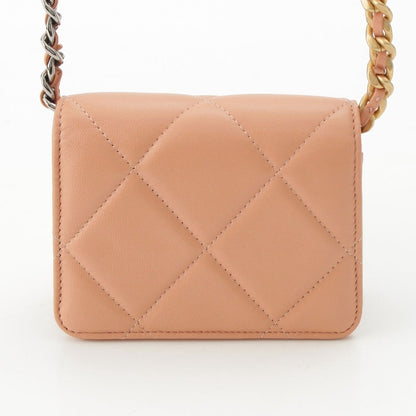 Chanel 19 Mini Lambskin Shoulder Bag Pink Beige — view 4