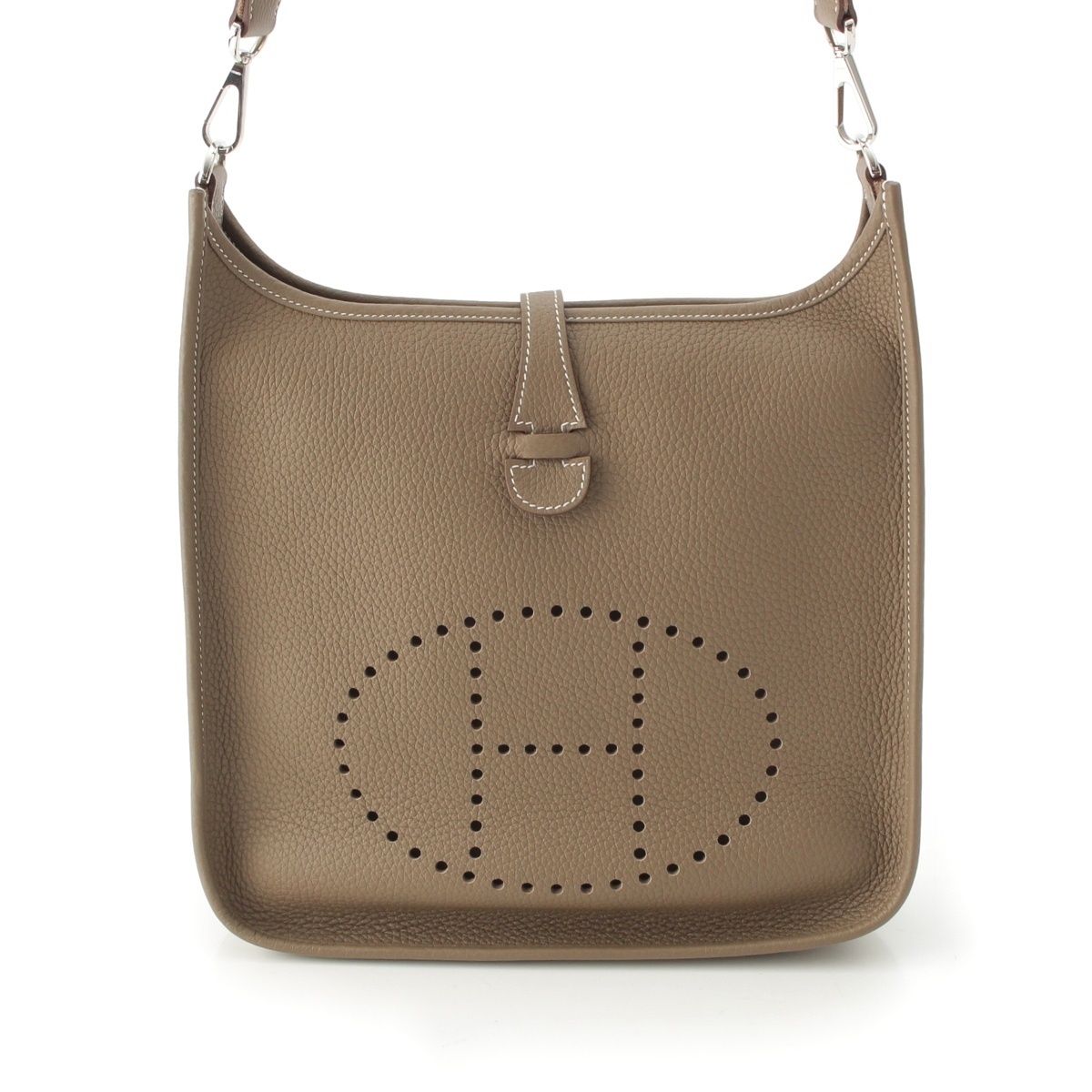 Hermes Evelyne 3 29 PM III PM Taurillon Clemence Shoulder Bag Etoupe