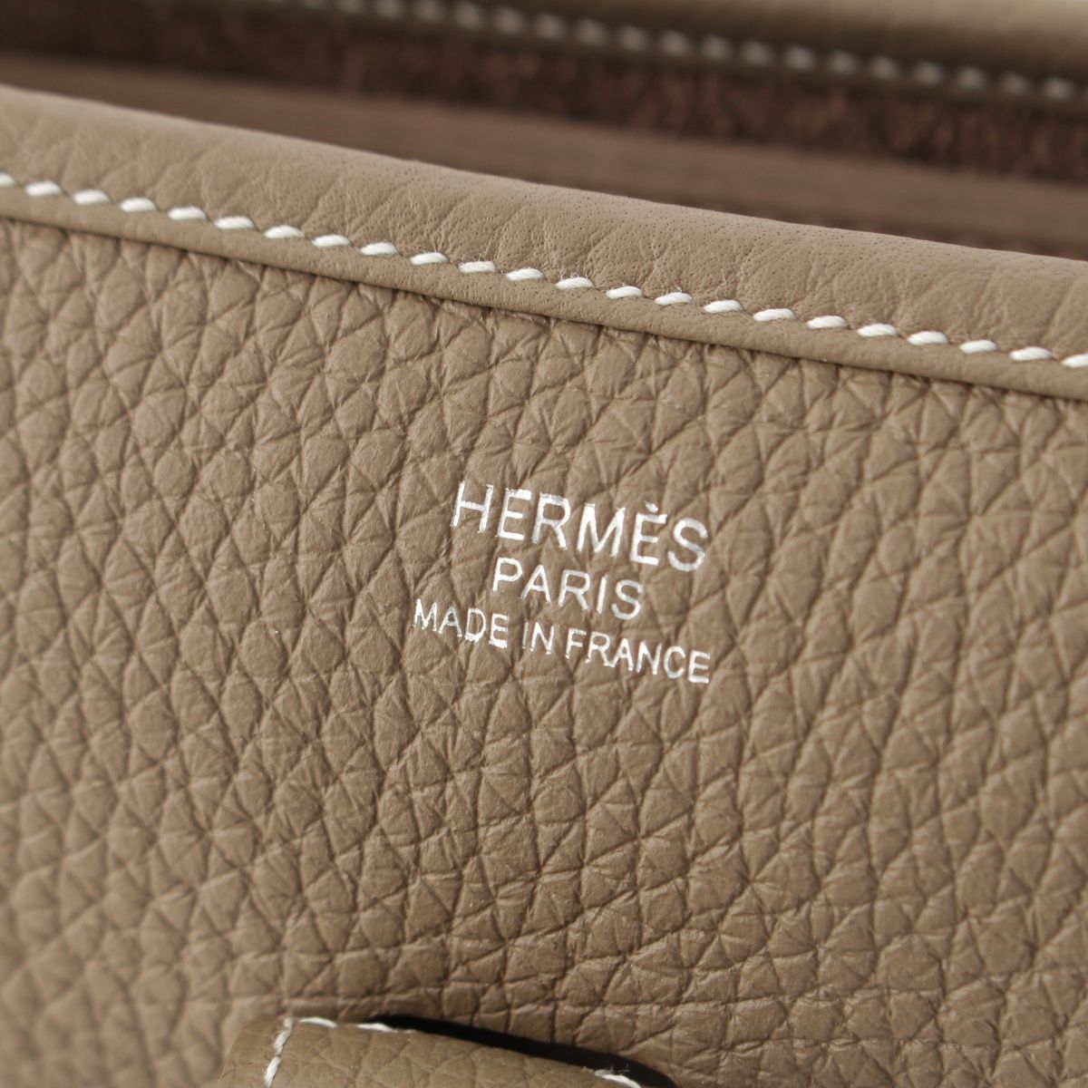 Hermes Evelyne 3 29 PM III PM Taurillon Clemence Shoulder Bag Etoupe — view 7