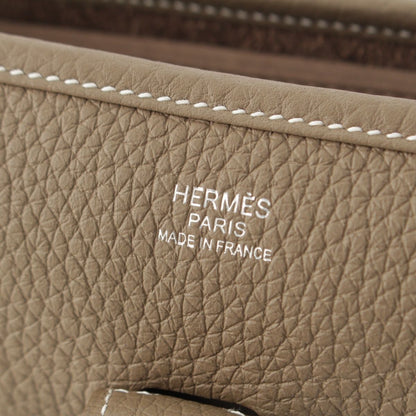 Hermes Evelyne 3 29 PM III PM Taurillon Clemence Shoulder Bag Etoupe — view 7