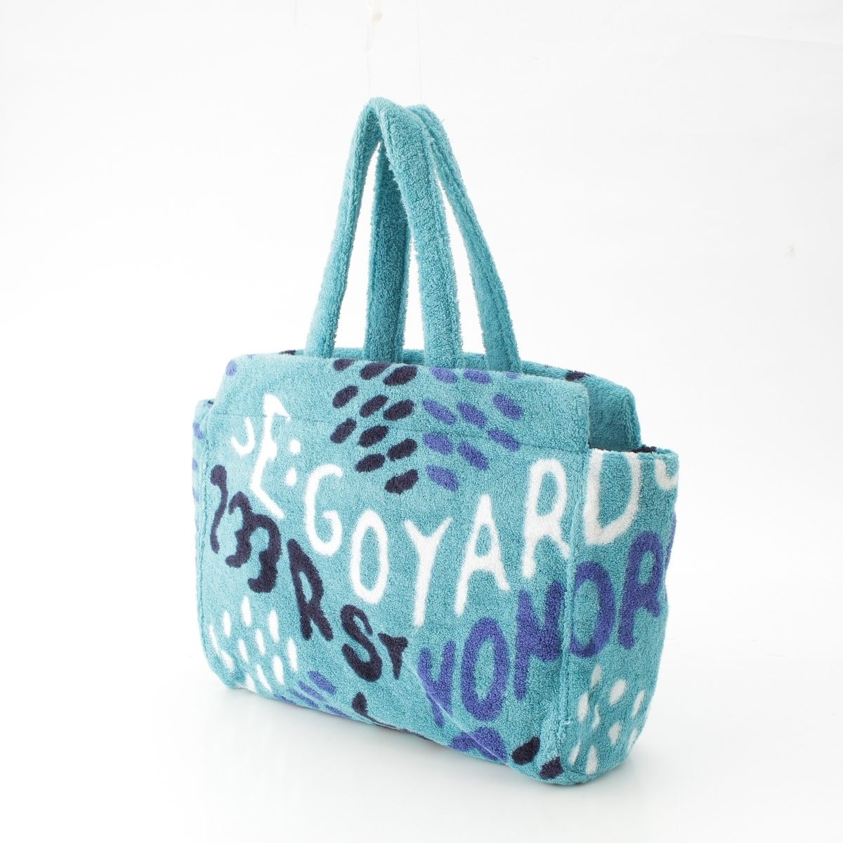 Goyard Limited Terry Eponge PM Pile Tote Blue Turquoise — view 2