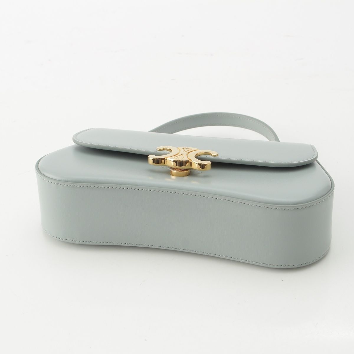 Celine Teen Laura Shiny Calfskin 2-Way Handbag Ice Blue — view 5