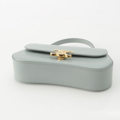 Celine Teen Laura Shiny Calfskin 2-Way Handbag Ice Blue — view 5