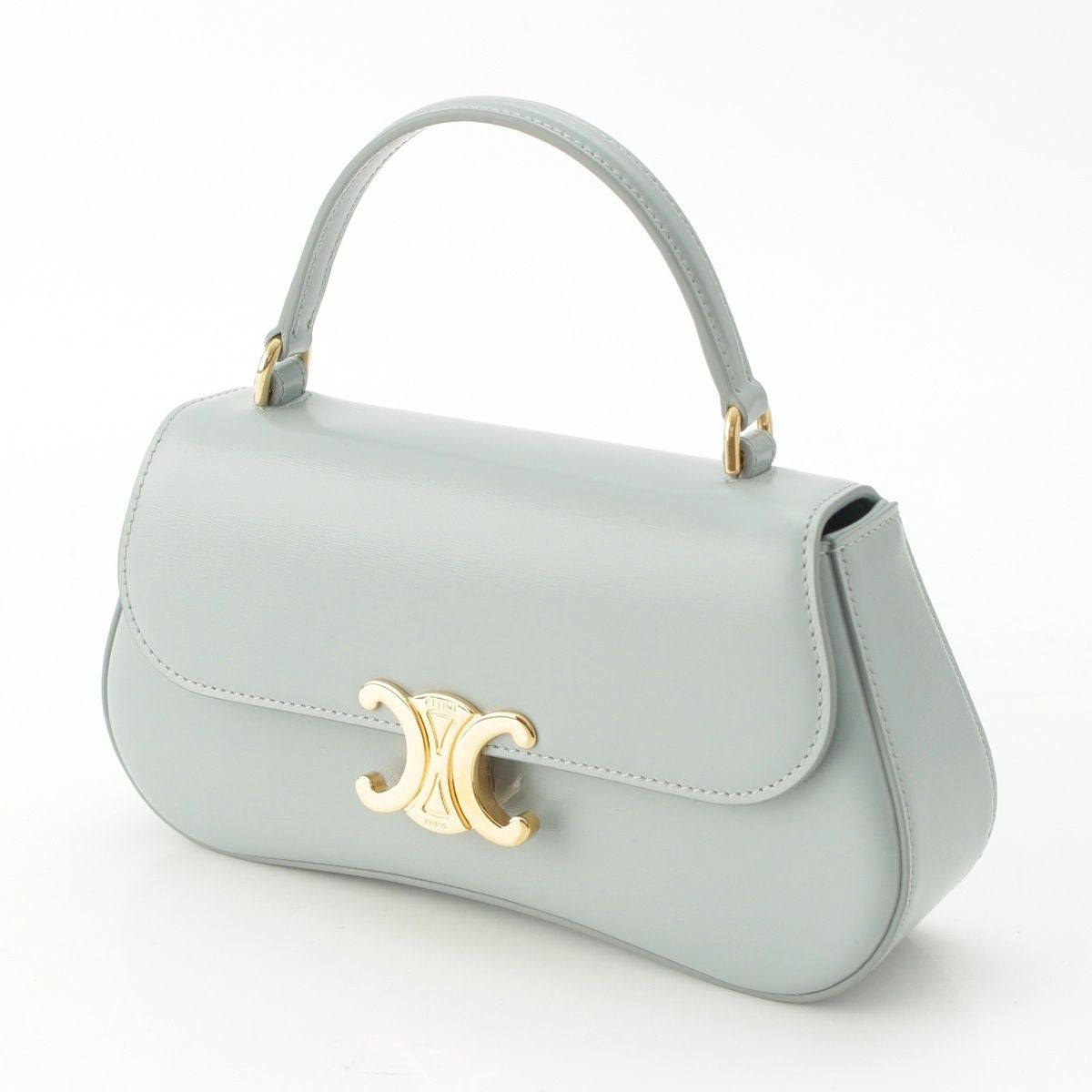 Celine Teen Laura Shiny Calfskin 2-Way Handbag Ice Blue — view 2