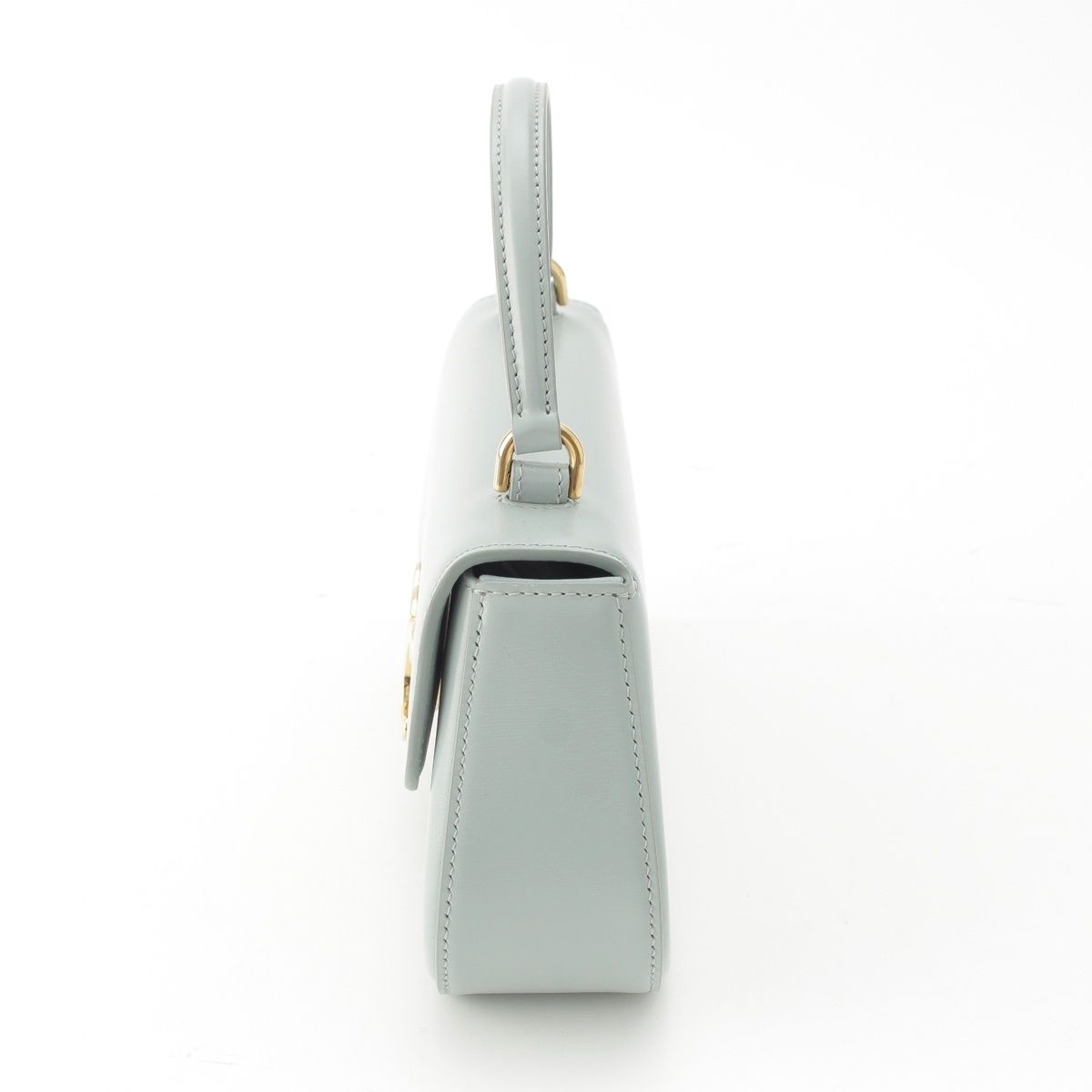 Celine Teen Laura Shiny Calfskin 2-Way Handbag Ice Blue — view 3