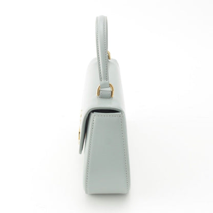 Celine Teen Laura Shiny Calfskin 2-Way Handbag Ice Blue — view 3