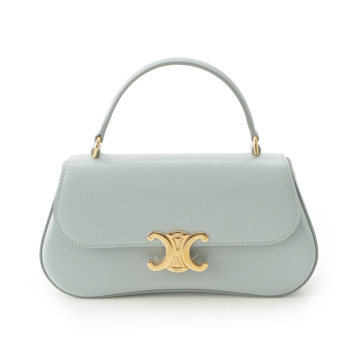 Celine Teen Laura Shiny Calfskin 2-Way Handbag Ice Blue