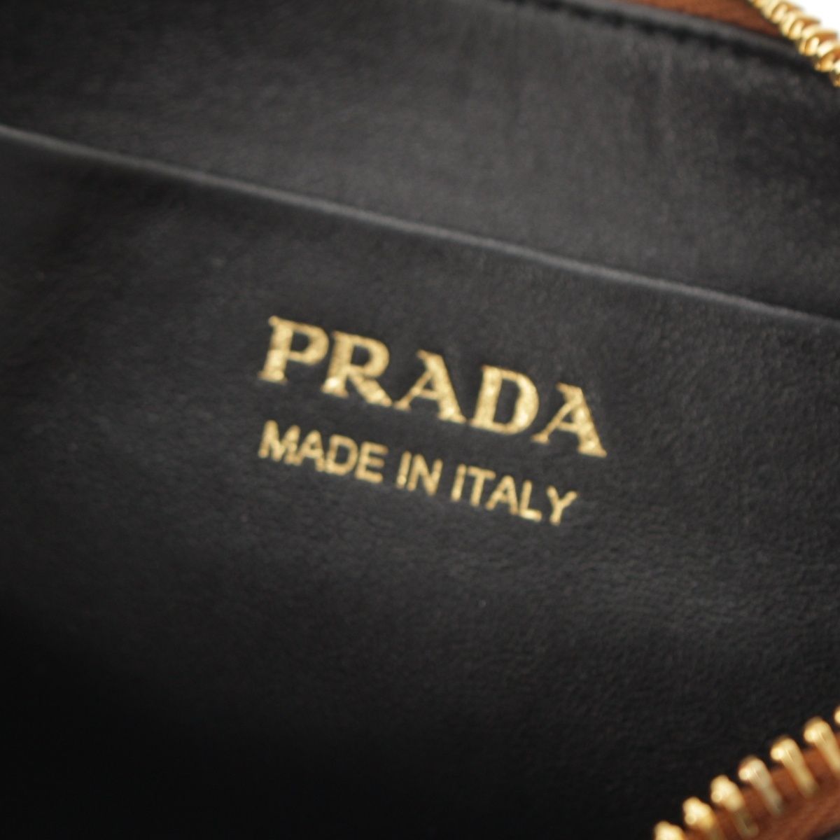 Prada Arque Small Leather 2-Way Handbag Cognac Tan Brown — view 7