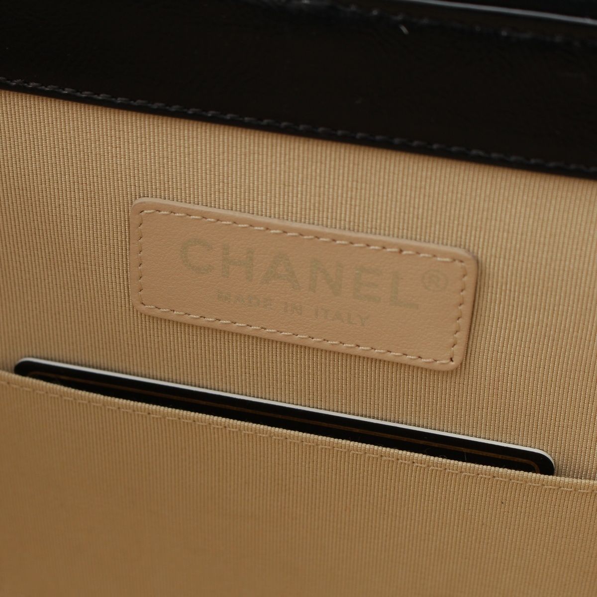 Chanel Rattan Leather CC Logo 2-Way Vanity Shoulder Bag Black Beige — view 7