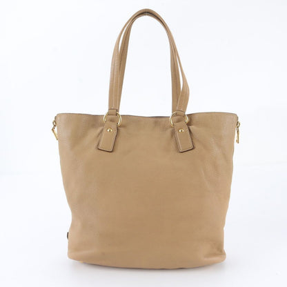 Prada Vitello Daino Leather Tote Shoulder Hand Brown — view 3
