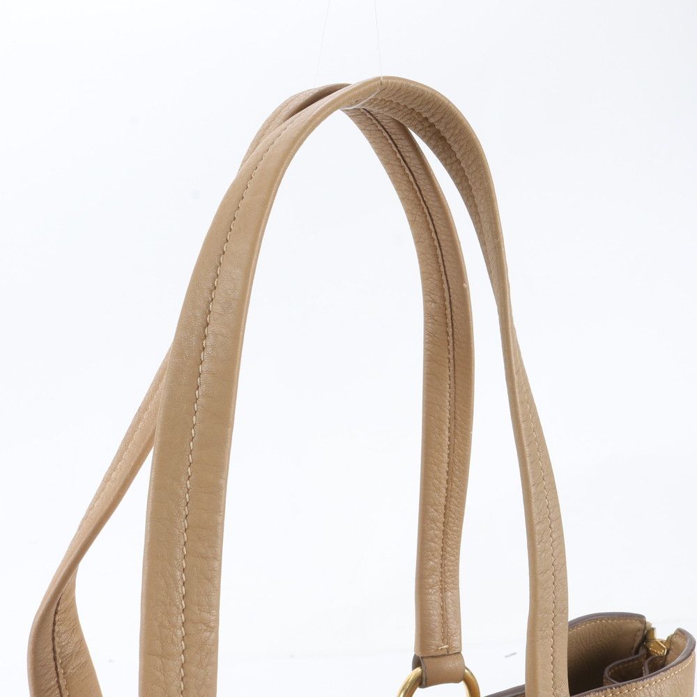 Prada Vitello Daino Leather Tote Shoulder Hand Brown — view 2