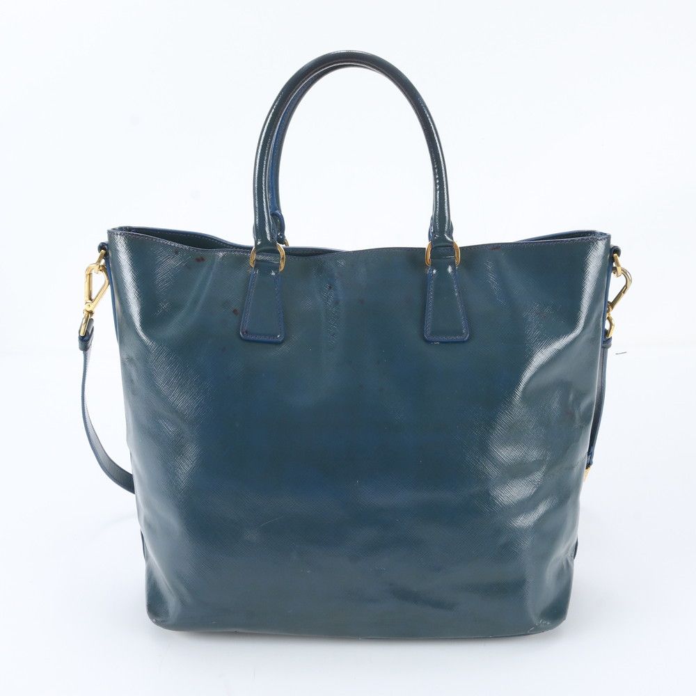 Prada White Tag Saffiano Leather Triangle Logo 2-Way Shoulder Bag — view 3