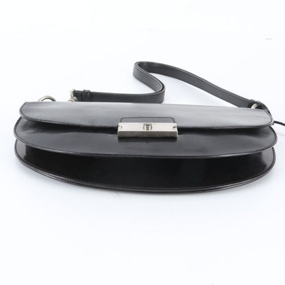 Prada White Tag Triangle Logo Half Moon Leather Shoulder Bag — view 5