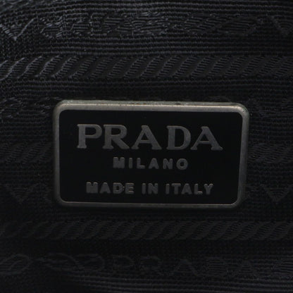 Prada White Tag Triangle Logo Half Moon Leather Shoulder Bag — view 8