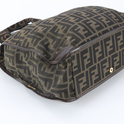 Fendi FF Zucca Leather Tote Shoulder Hand Brown — view 5