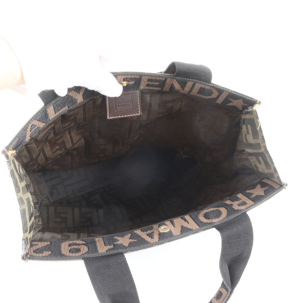 Fendi FF Zucca Leather Tote Shoulder Hand Brown — view 7