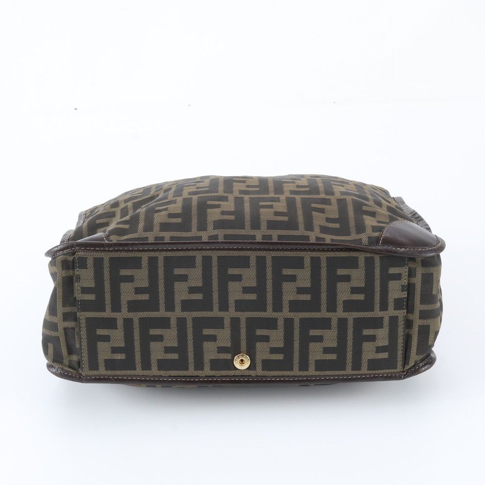 Fendi FF Zucca Leather Tote Shoulder Hand Brown — view 6