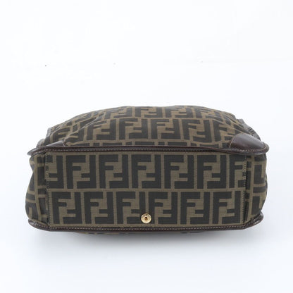 Fendi FF Zucca Leather Tote Shoulder Hand Brown — view 6