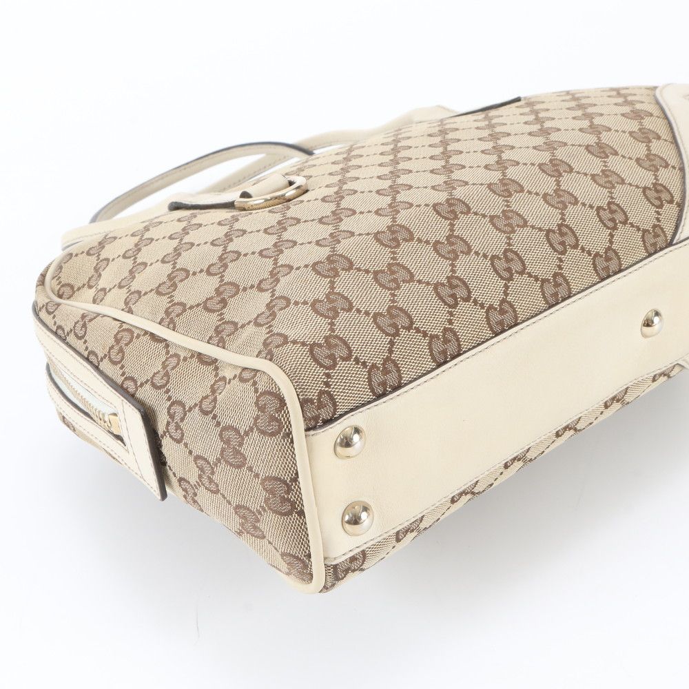 Gucci GG Canvas New Brit Leather Tote — view 5
