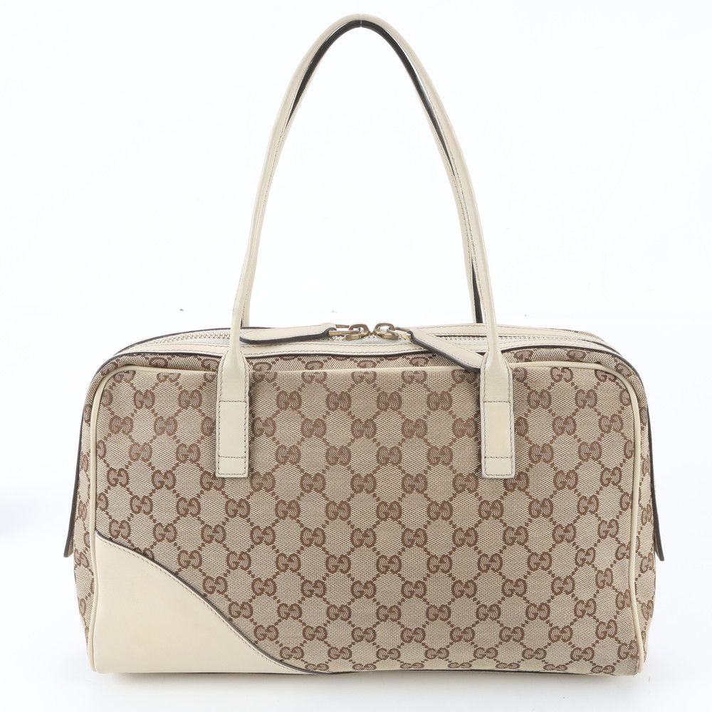 Gucci GG Canvas New Brit Leather Tote — view 3