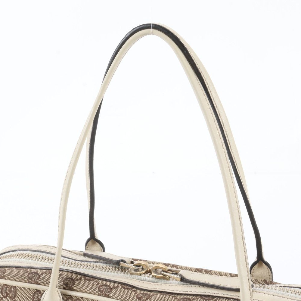 Gucci GG Canvas New Brit Leather Tote — view 2