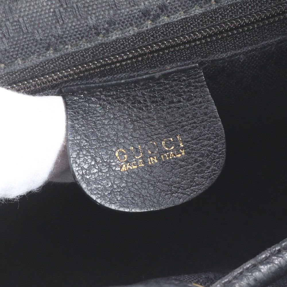 Gucci Vintage Bamboo Leather Backpack — view 8