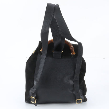 Gucci Vintage Bamboo Leather Backpack — view 3