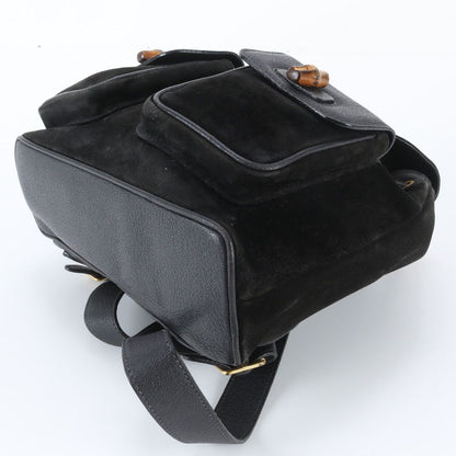 Gucci Vintage Bamboo Leather Backpack — view 4
