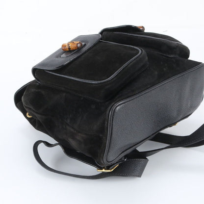 Gucci Vintage Bamboo Leather Backpack — view 5