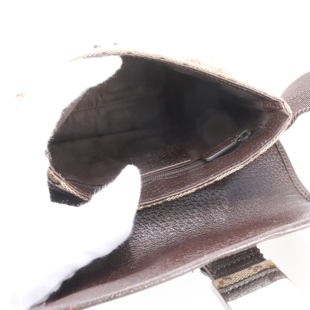 Gucci GG Canvas Leather 2-Way Belt Bag Crossbody Body Waist Pouch — view 8