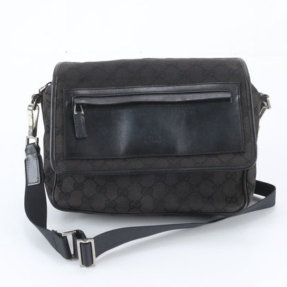 Gucci GG Canvas Leather Shoulder Bag Crossbody Messenger Business