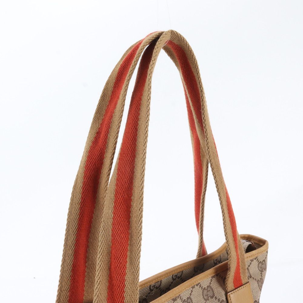 Gucci GG Canvas Leather Tote Shoulder Hand Brown — view 2